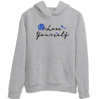 Foams One Royal shirts to match jordans Love Yourself sneaker match tees Air Foamposite One Royal match shoes to clothes SNRT Sneaker Tees unisex cotton Heather Grey 2 shirts