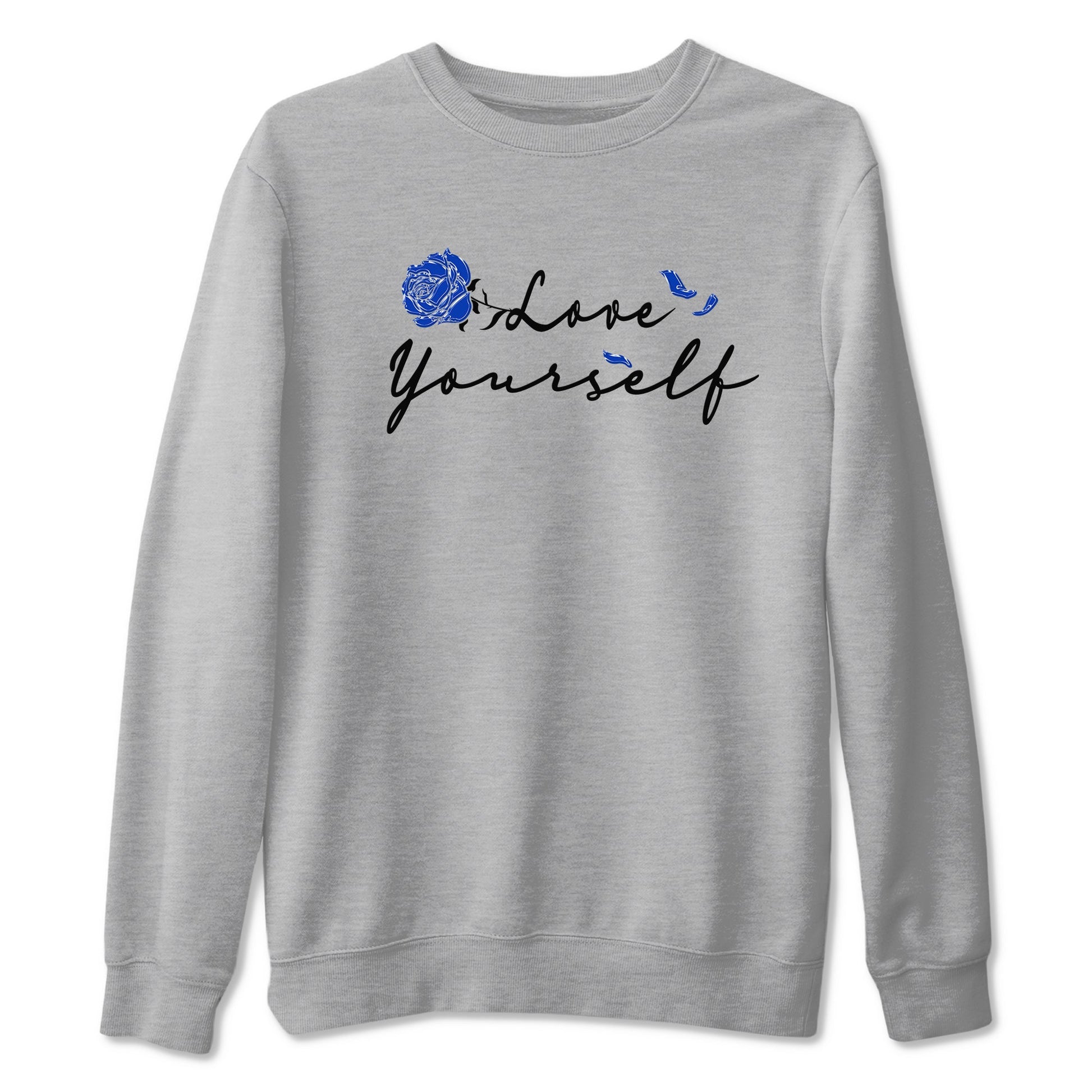 Foams One Royal shirts to match jordans Love Yourself sneaker match tees Air Foamposite One Royal match shoes to clothes SNRT Sneaker Tees unisex cotton Heather Grey 2 shirts