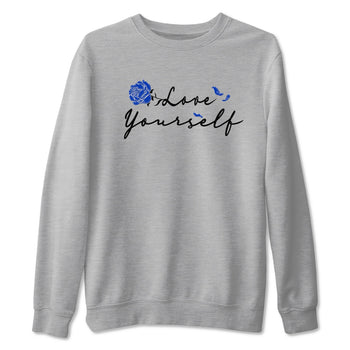Foams One Royal shirts to match jordans Love Yourself sneaker match tees Air Foamposite One Royal match shoes to clothes SNRT Sneaker Tees unisex cotton Heather Grey 2 shirts