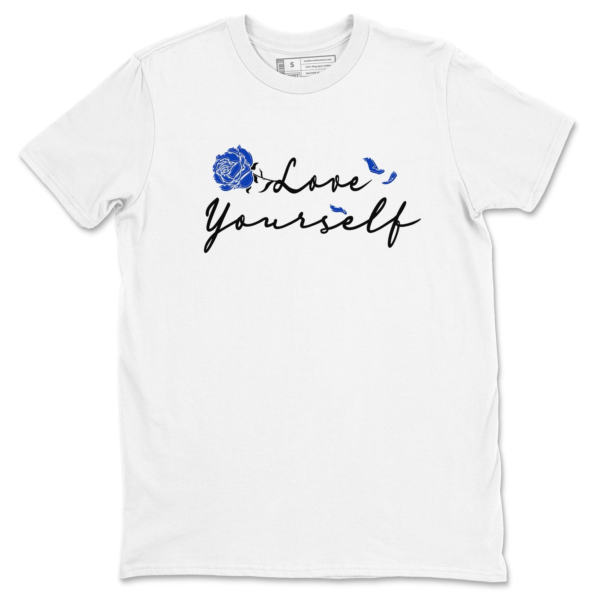 Foams One Royal shirts to match jordans Love Yourself sneaker match tees Air Foamposite One Royal match shoes to clothes SNRT Sneaker Tees unisex cotton White 2 shirts