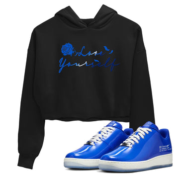Air Force 1 404 Error shirt to match jordans Love Yourself sneaker tees Air Force 1 404 Error SNRT Sneaker Release Tees Black 1 crop length shirt