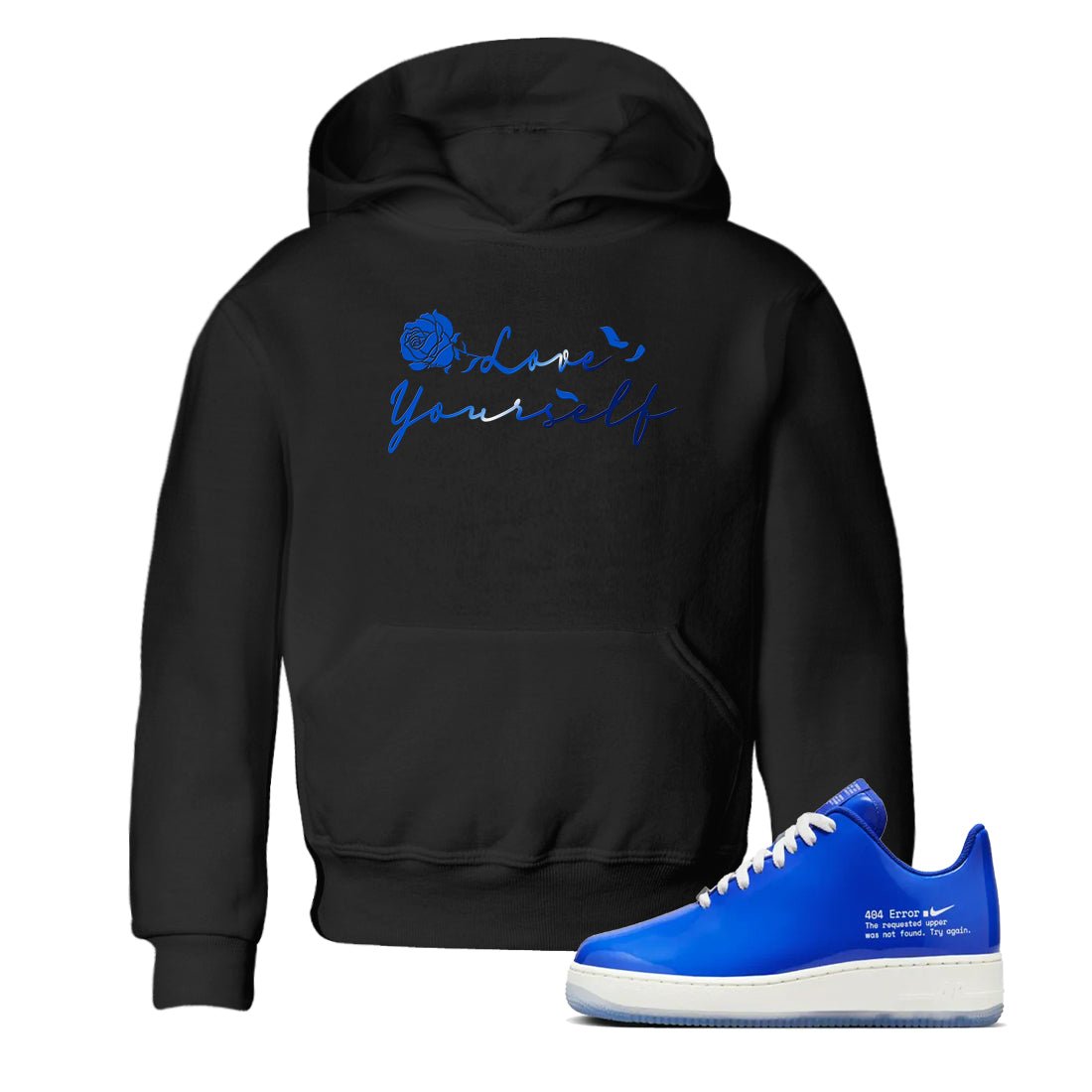 Air Force 1 404 Error shirt to match jordans Love Yourself sneaker tees Air Force 1 404 Error SNRT sneaker release tees baby toddler Black 1 cotton Shirt