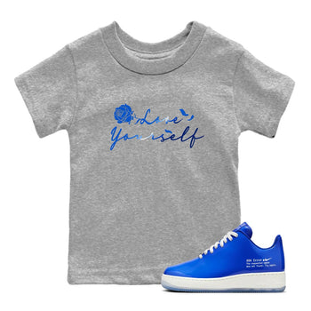 Air Force 1 404 Error shirt to match jordans Love Yourself sneaker tees Air Force 1 404 Error SNRT sneaker release tees baby toddler Heather Grey 1 cotton Shirt