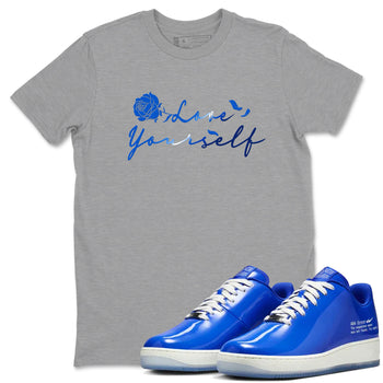 Air Force 1 404 Error shirt to match jordans Love Yourself sneaker tees Air Force 1 404 Error SNRT Sneaker Release Tees unisex cotton Heather Grey 1 crew neck shirt