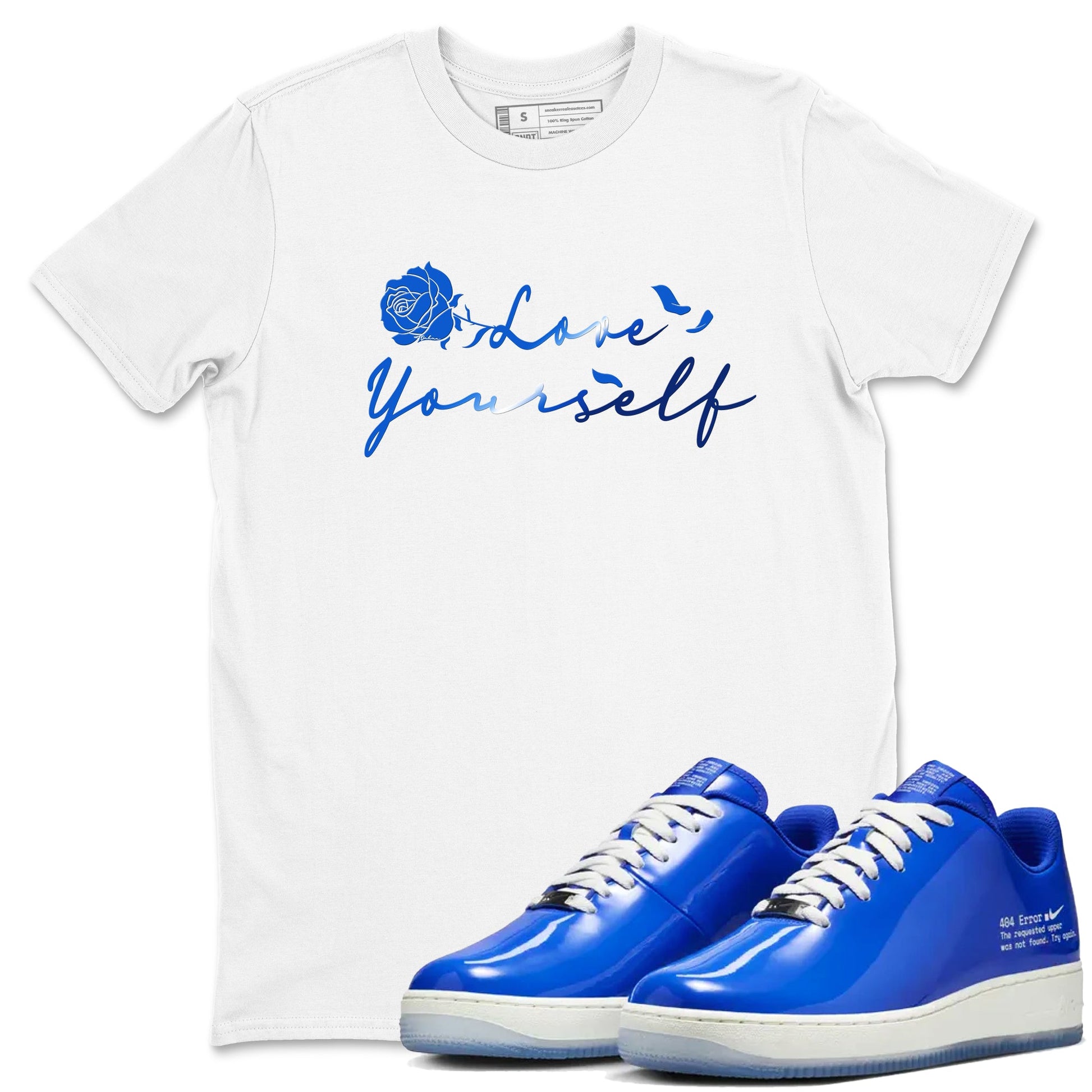 Air Force 1 404 Error shirt to match jordans Love Yourself sneaker tees Air Force 1 404 Error SNRT Sneaker Release Tees unisex cotton White 1 crew neck shirt