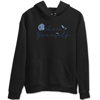 AJ 1 Denim shirts to match jordans Love Yourself sneaker match tees Air Jordan 1 Denim SNRT Sneaker Tees streetwear brand Black 2 unisex cotton tee