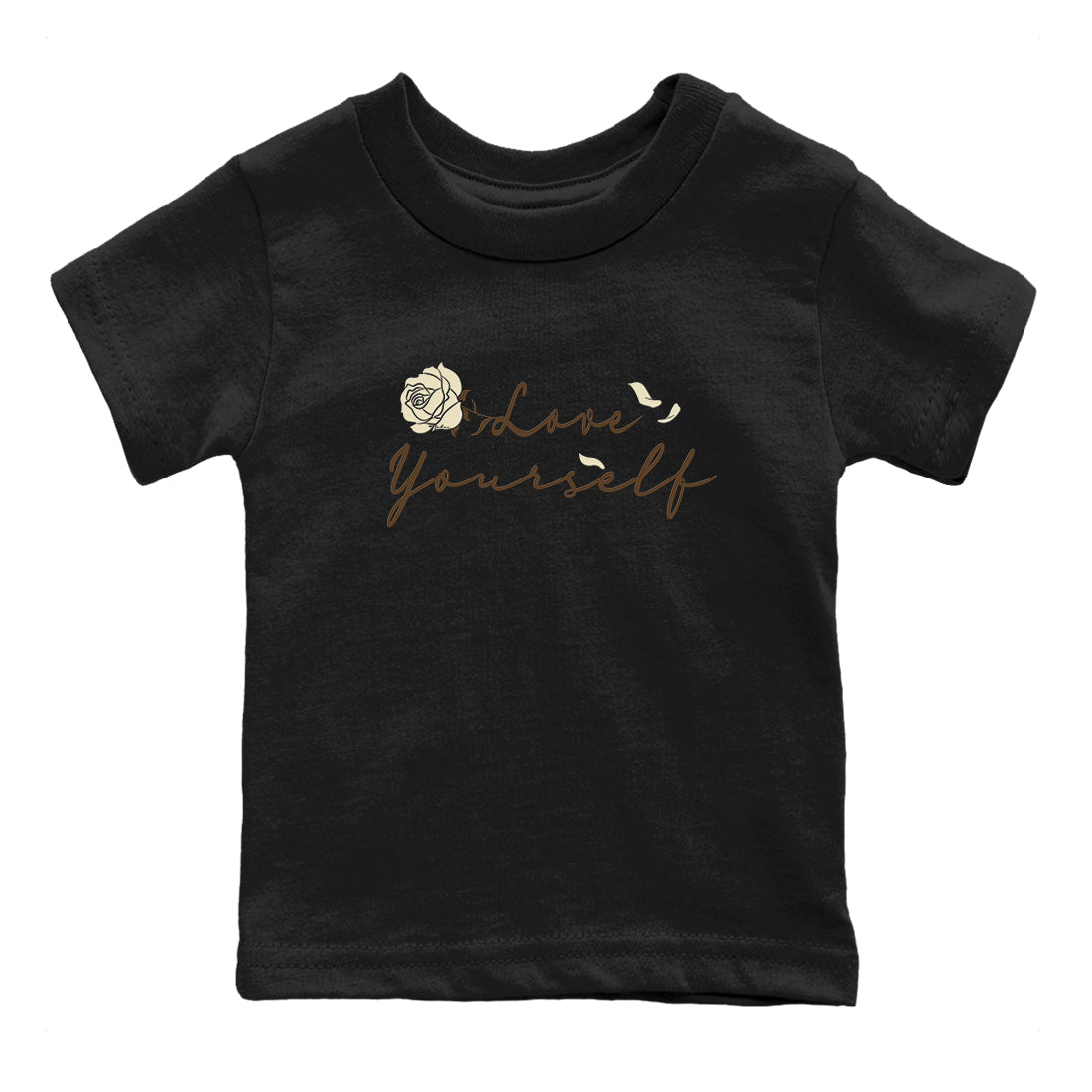 1s Low OG Mocha shirts to match jordans Love Yourself sneaker match tees Air Jordan 1 Mocha match shoes to clothes SNRT Sneaker Tees Youth Baby Black 2 tee