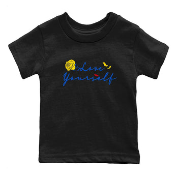 AJ1 Travis Scott Canary shirt to match jordans Love Yourself sneaker tees Air Jordan 1 Travis Scott Canary SNRT sneaker release tees baby toddler Black 2 cotton Shirt