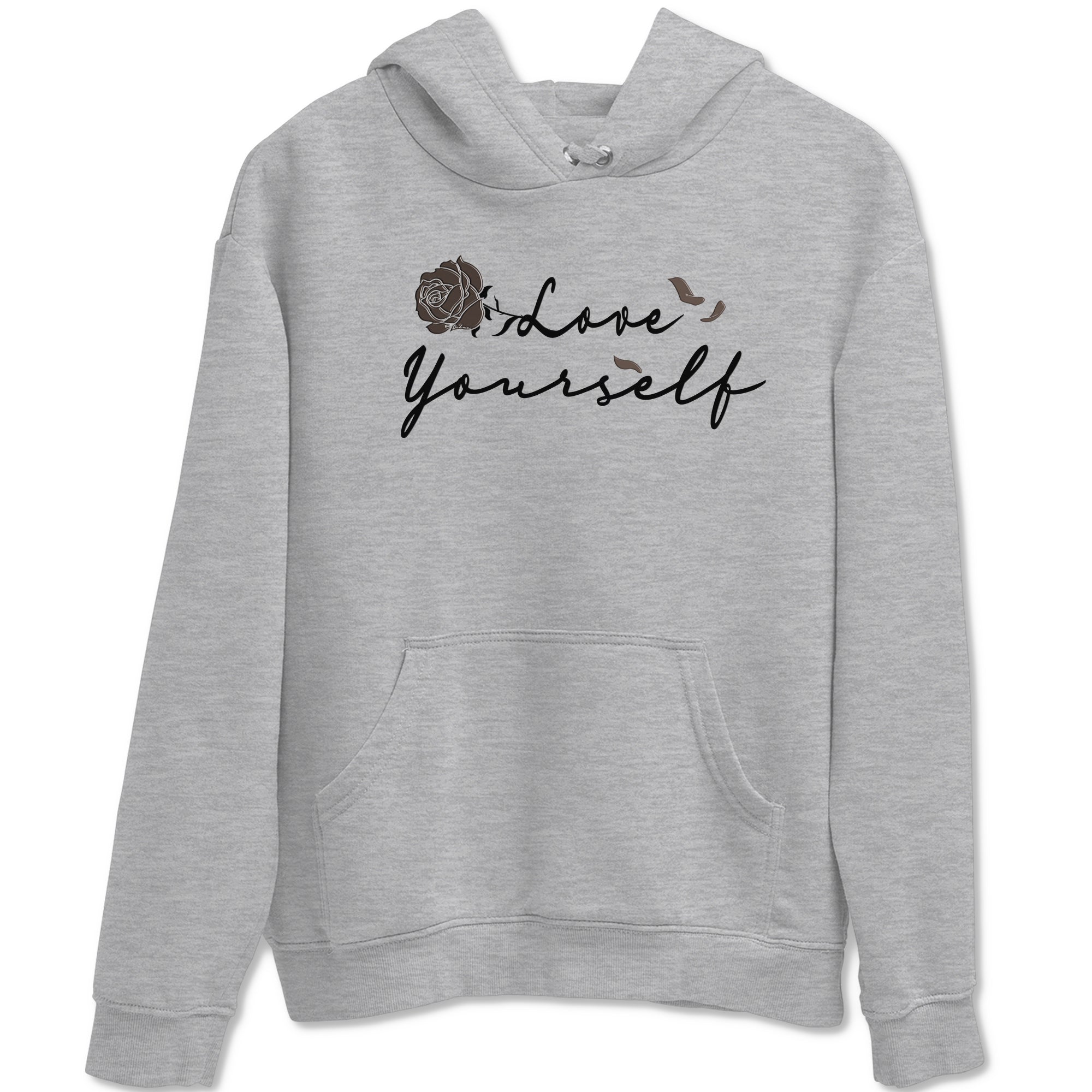 Air Jordan 1 Travis Scott Velvet Brown shirts to match jordans Love Yourself sneaker match tees Travis Scott x Air Jordan 1 Low OG Velvet Brown best t shirts to wear with jordans SNRT Sneaker Tees unisex cotton Heather Grey 2 shirts