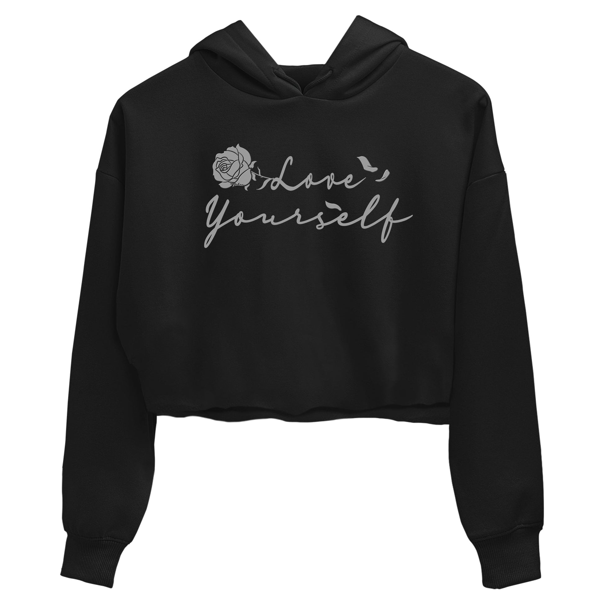 12s Black Wolf Grey shirts to match jordans Love Yourself sneaker match tees Air Jordan 12 Black Wolf Grey match shoes to clothes SNRT Sneaker Tees unisex cotton Black 2 crop tee