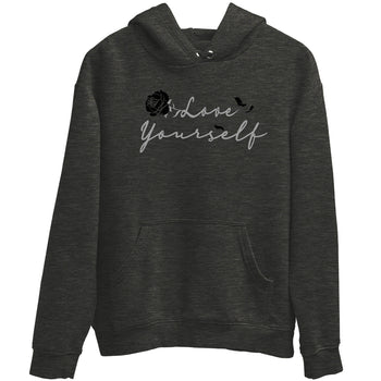 12s Black Wolf Grey shirts to match jordans Love Yourself sneaker match tees Air Jordan 12 Black Wolf Grey match shoes to clothes SNRT Sneaker Tees unisex cotton Charcoal Heather 2 shirts