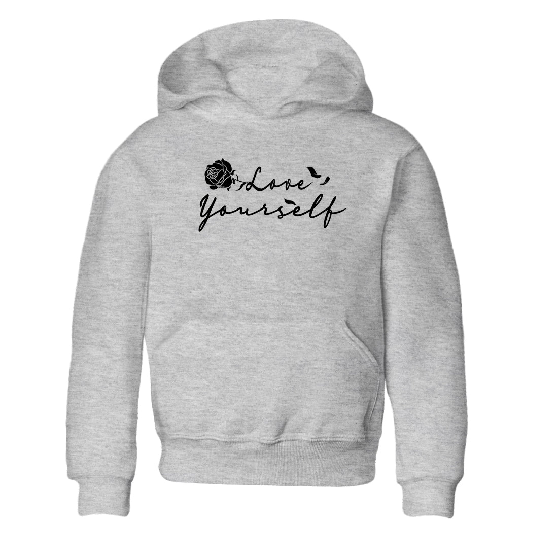 12s Black Wolf Grey shirts to match jordans Love Yourself sneaker match tees Air Jordan 12 Black Wolf Grey match shoes to clothes SNRT Sneaker Tees Youth Baby Heather Grey 2 tee