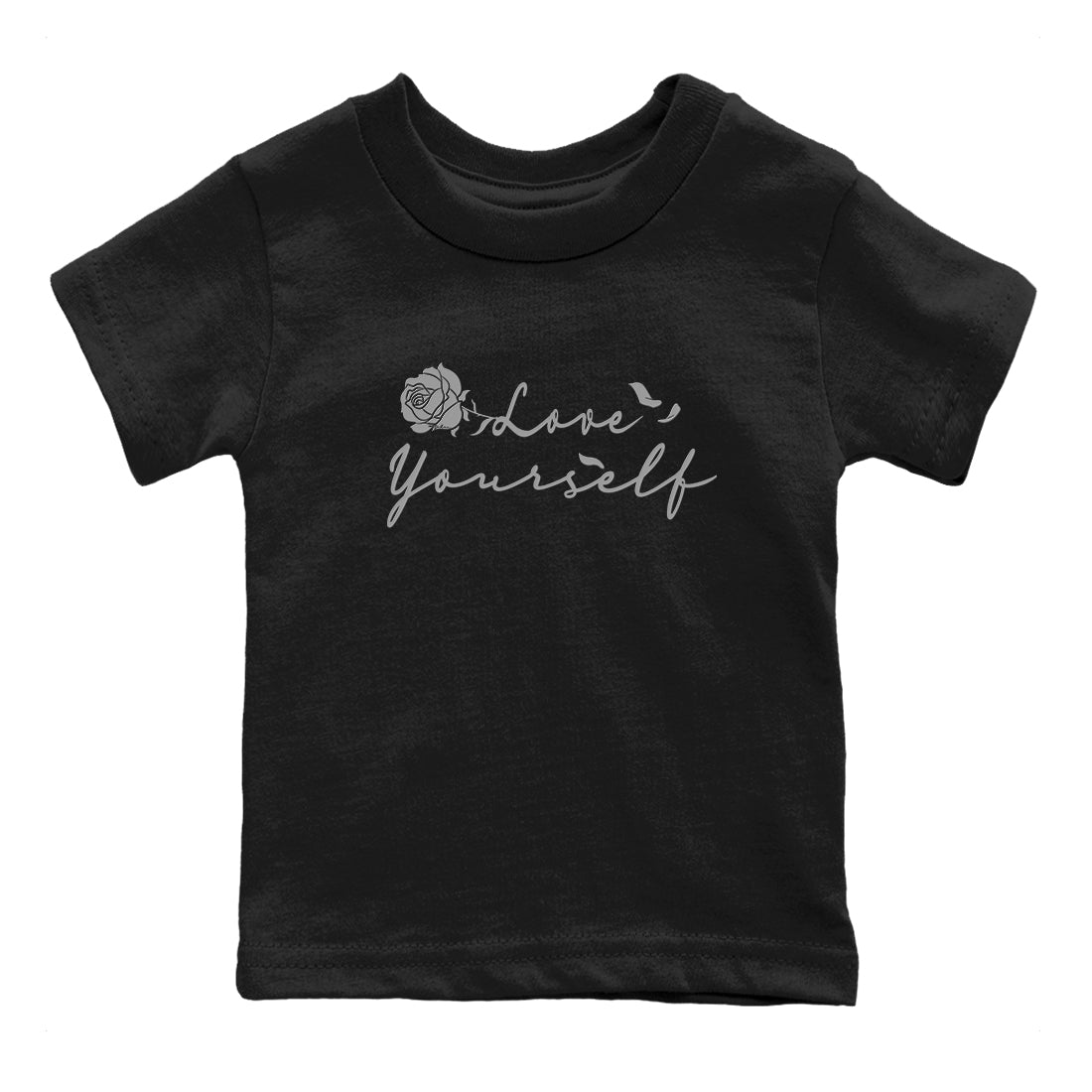 12s Black Wolf Grey shirts to match jordans Love Yourself sneaker match tees Air Jordan 12 Black Wolf Grey match shoes to clothes SNRT Sneaker Tees Youth Baby Black 2 tee