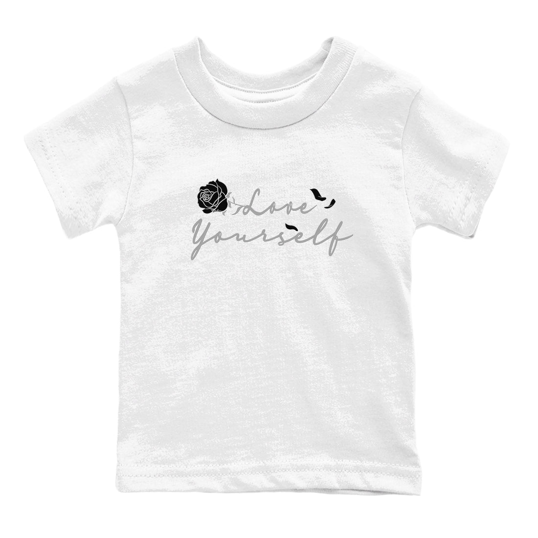 12s Black Wolf Grey shirts to match jordans Love Yourself sneaker match tees Air Jordan 12 Black Wolf Grey match shoes to clothes SNRT Sneaker Tees Youth Baby White 2 tee