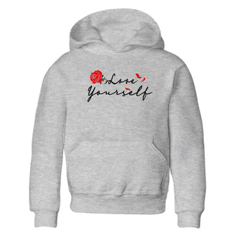 AJ12 Taxi Flip shirts to match jordans Love Yourself sneaker match tees Air Jordan 12 Taxi Flip SNRT Sneaker Tees streetwear brand Baby and Youth Heather Grey 2 cotton tee