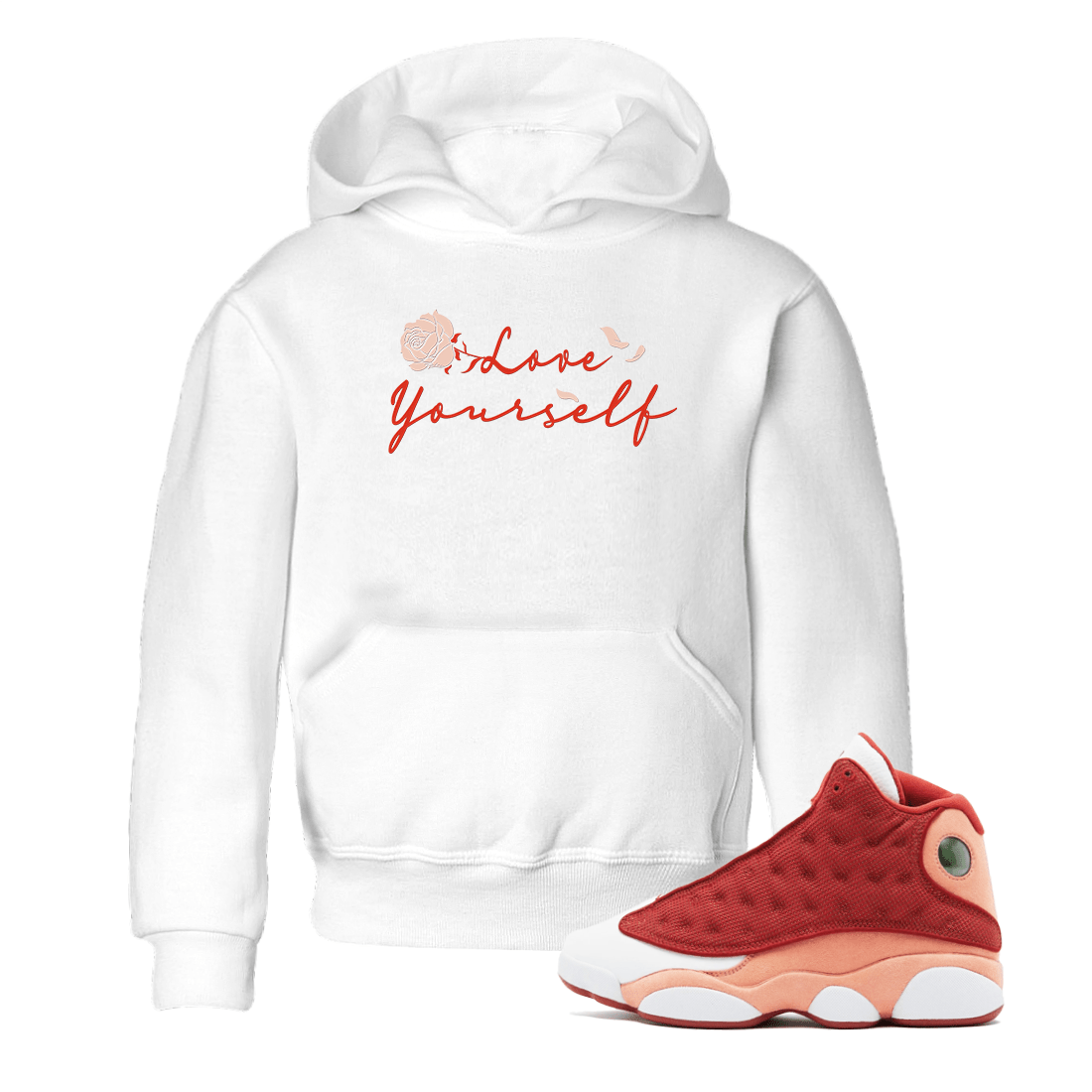 13s Dune Red shirts to match jordans Love Yourself sneaker match tees Air Jordan 13 Dune Red SNRT Sneaker Tees streetwear brand Baby and Youth White 1 cotton tee