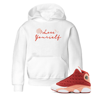 13s Dune Red shirts to match jordans Love Yourself sneaker match tees Air Jordan 13 Dune Red SNRT Sneaker Tees streetwear brand Baby and Youth White 1 cotton tee