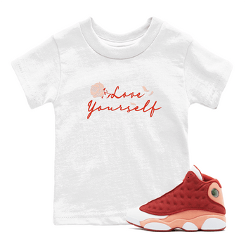 13s Dune Red shirts to match jordans Love Yourself sneaker match tees Air Jordan 13 Dune Red SNRT Sneaker Tees streetwear brand Baby and Youth White 1 cotton tee