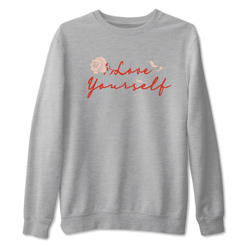 13s Dune Red shirts to match jordans Love Yourself sneaker match tees Air Jordan 13 Dune Red SNRT Sneaker Tees streetwear brand Heather Grey 2 unisex cotton tee