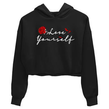 14s Black Toe shirts to match jordans Love Yourself sneaker match tees Air Jordan 14 Black Toe match shoes to clothes SNRT Sneaker Tees unisex cotton Black 2 crop tee