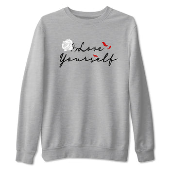 14s Black Toe shirts to match jordans Love Yourself sneaker match tees Air Jordan 14 Black Toe match shoes to clothes SNRT Sneaker Tees unisex cotton Heather Grey 2 shirts