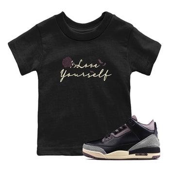 3s A Ma Maniere x Black shirts to match jordans Love Yourself sneaker match tees A Ma Maniere x Air Jordan 3 _hile You Were Sleeping Sneaker Release Tees Youth Baby Black 1 crew neck shirts