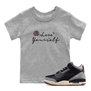 3s A Ma Maniere x Black shirts to match jordans Love Yourself sneaker match tees A Ma Maniere x Air Jordan 3 _hile You Were Sleeping Sneaker Release Tees Youth Baby Heather Grey 1 crew neck shirts