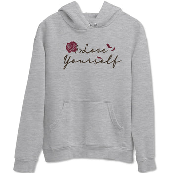 3s A Ma Maniere x Burgundy Crush shirts to match jordans Love Yourself sneaker match tees Air Jordan 3 A Ma Maniere x Burgundy Crush SNRT Sneaker Tees streetwear brand Heather Grey 2 unisex cotton tee
