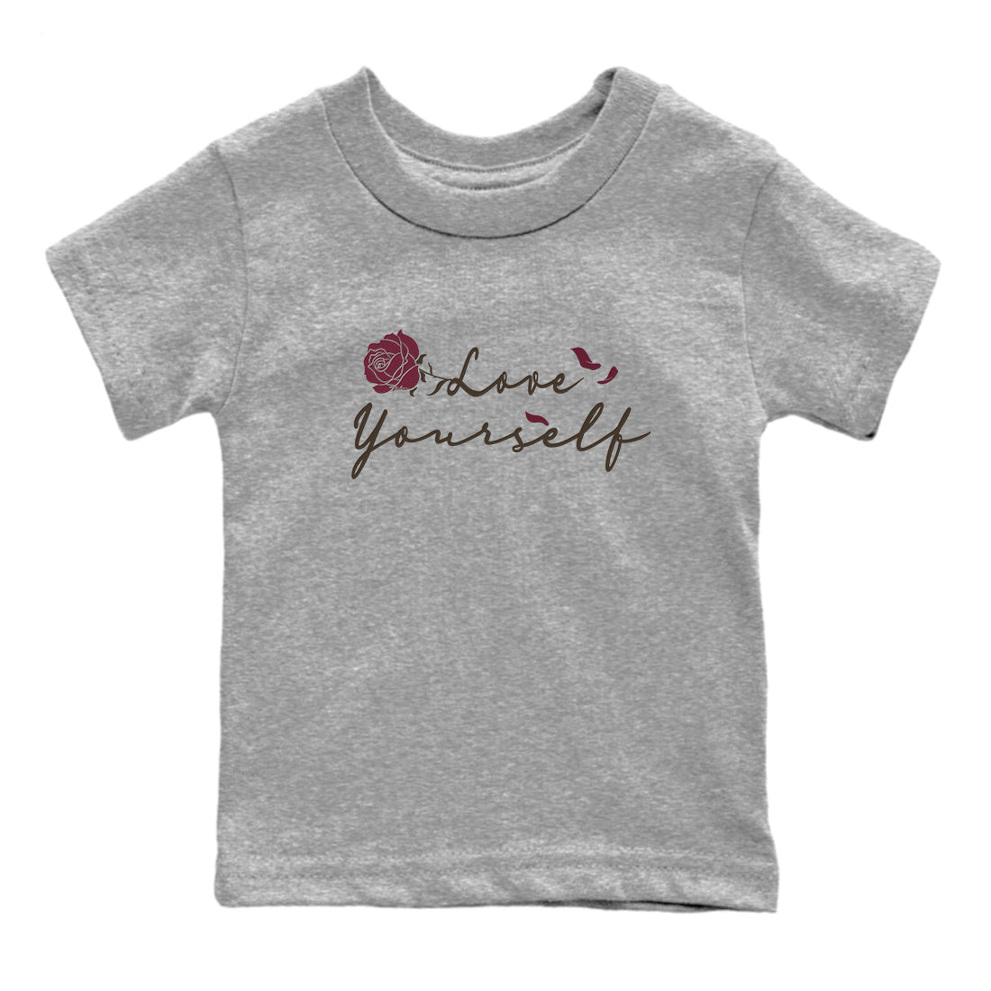 3s A Ma Maniere x Burgundy Crush shirts to match jordans Love Yourself sneaker match tees Air Jordan 3 A Ma Maniere x Burgundy Crush SNRT Sneaker Tees streetwear brand Baby and Youth Heather Grey 2 cotton tee