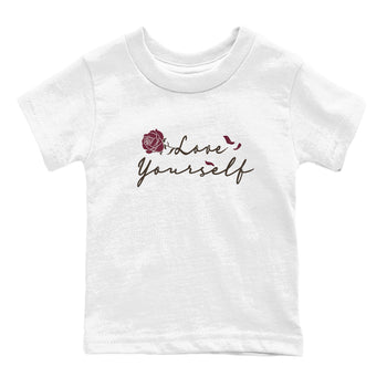 3s A Ma Maniere x Burgundy Crush shirts to match jordans Love Yourself sneaker match tees Air Jordan 3 A Ma Maniere x Burgundy Crush SNRT Sneaker Tees streetwear brand Baby and Youth White 2 cotton tee