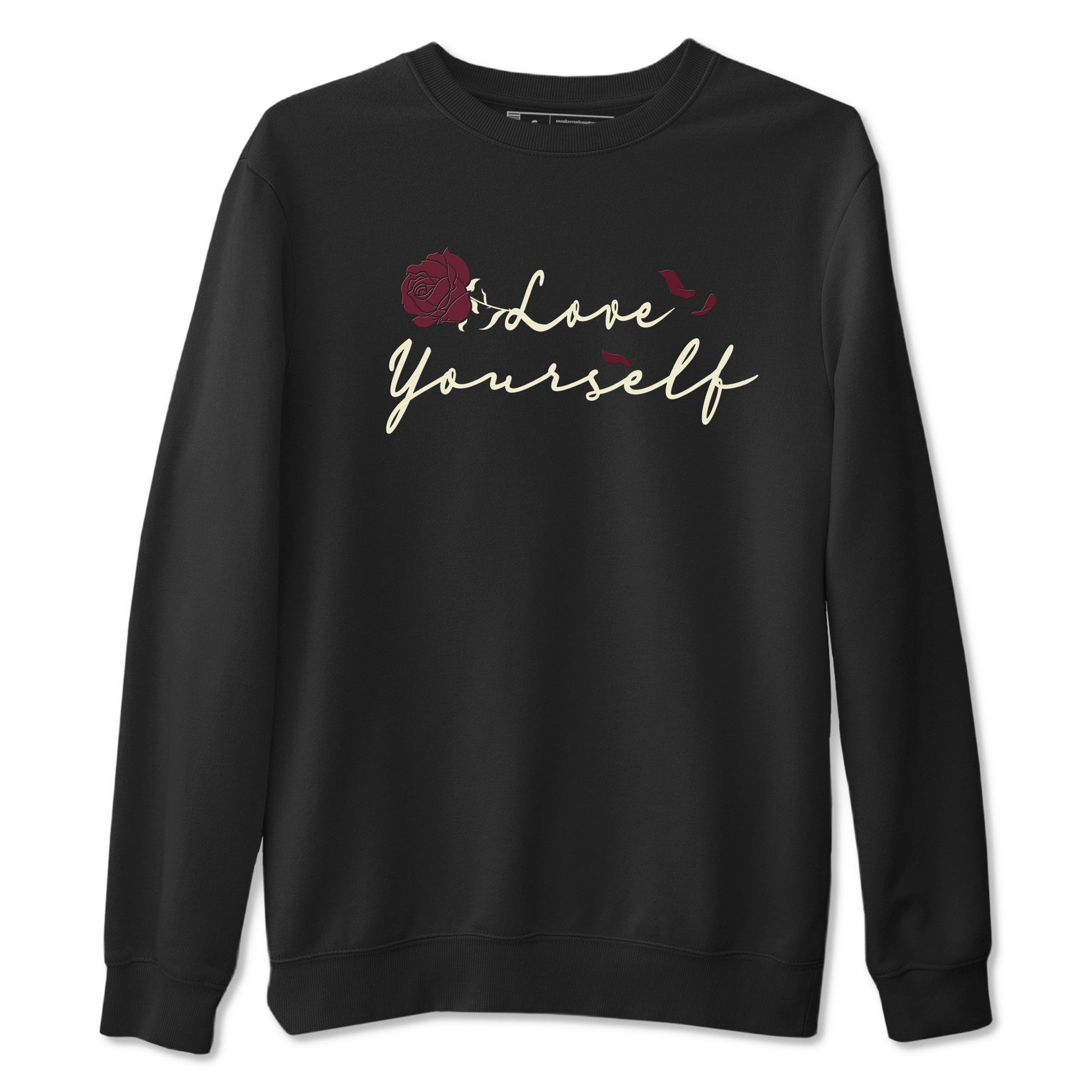 3s A Ma Maniere x Burgundy Crush shirts to match jordans Love Yourself sneaker match tees Air Jordan 3 A Ma Maniere x Burgundy Crush SNRT Sneaker Tees streetwear brand Black 2 unisex cotton tee