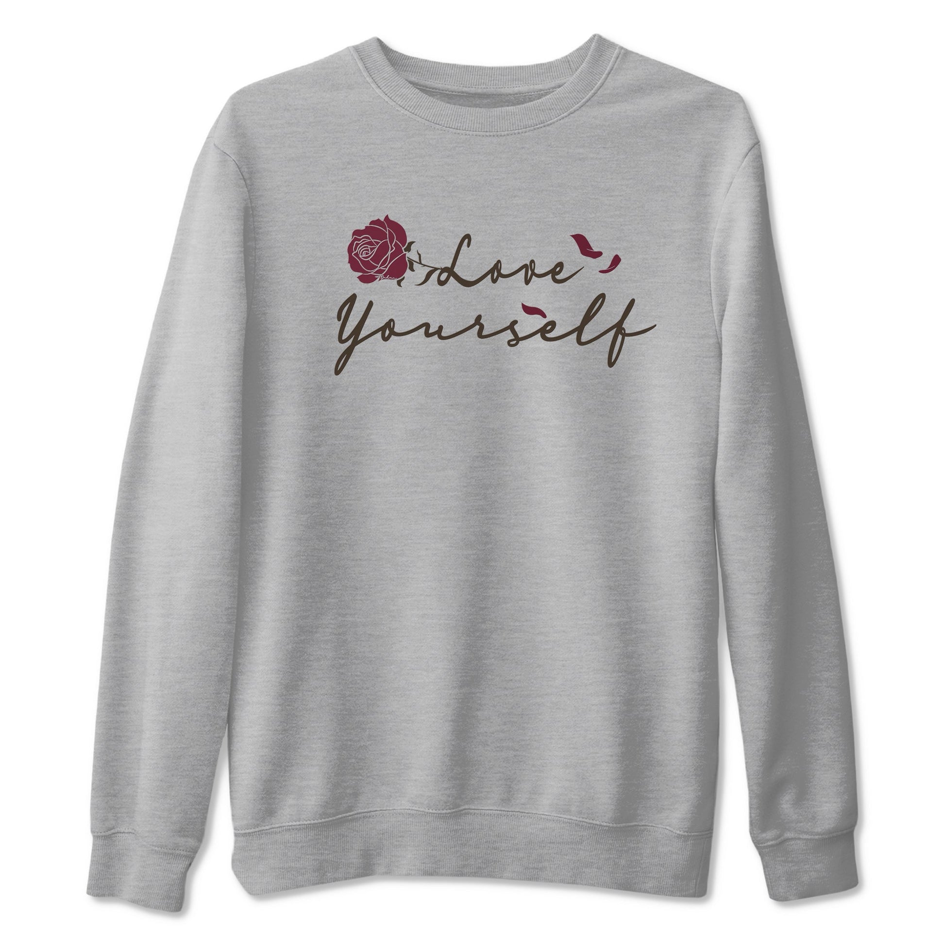 3s A Ma Maniere x Burgundy Crush shirts to match jordans Love Yourself sneaker match tees Air Jordan 3 A Ma Maniere x Burgundy Crush SNRT Sneaker Tees streetwear brand Heather Grey 2 unisex cotton tee