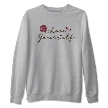 3s A Ma Maniere x Burgundy Crush shirts to match jordans Love Yourself sneaker match tees Air Jordan 3 A Ma Maniere x Burgundy Crush SNRT Sneaker Tees streetwear brand Heather Grey 2 unisex cotton tee