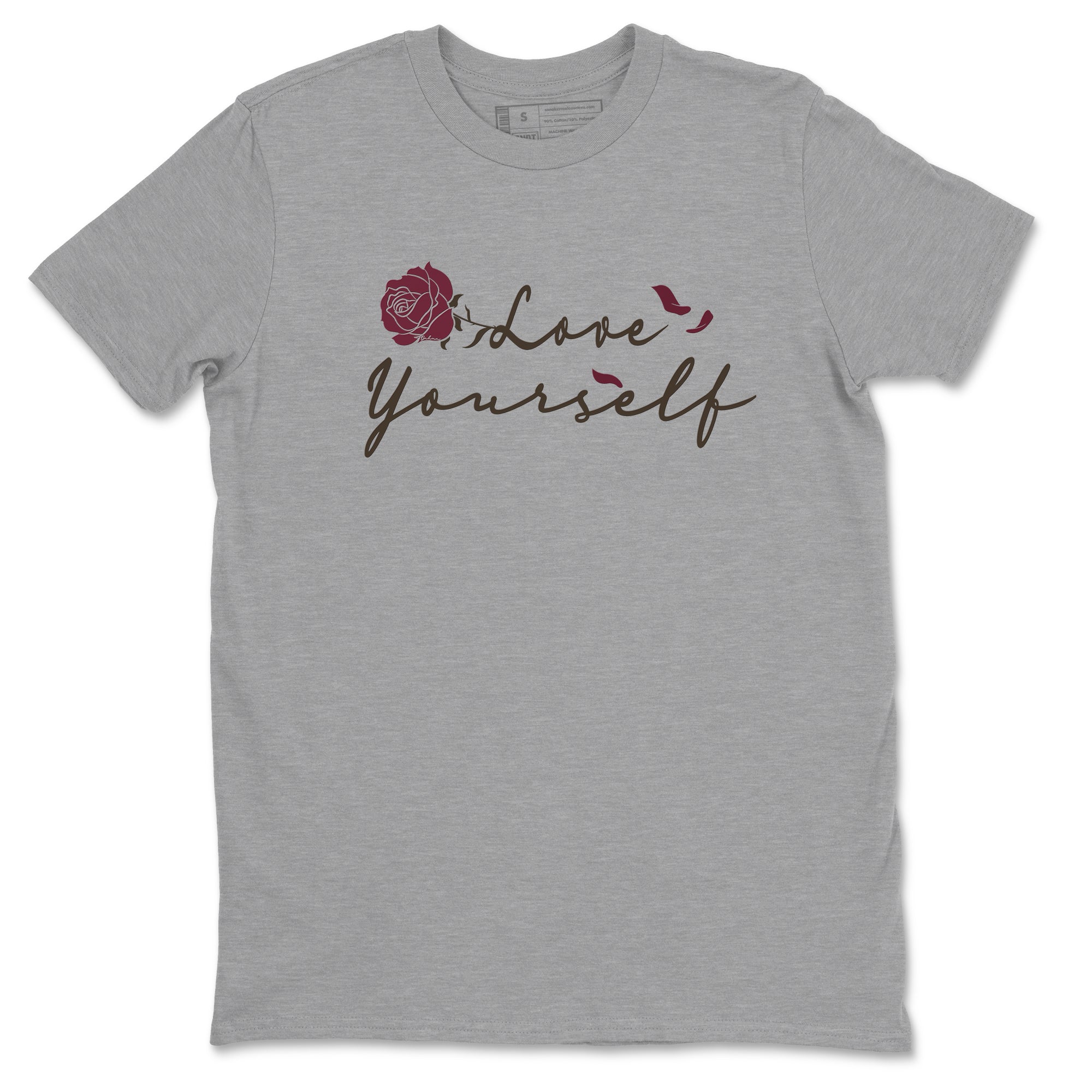 3s A Ma Maniere x Burgundy Crush shirts to match jordans Love Yourself sneaker match tees Air Jordan 3 A Ma Maniere x Burgundy Crush SNRT Sneaker Tees streetwear brand Heather Grey 2 unisex cotton tee