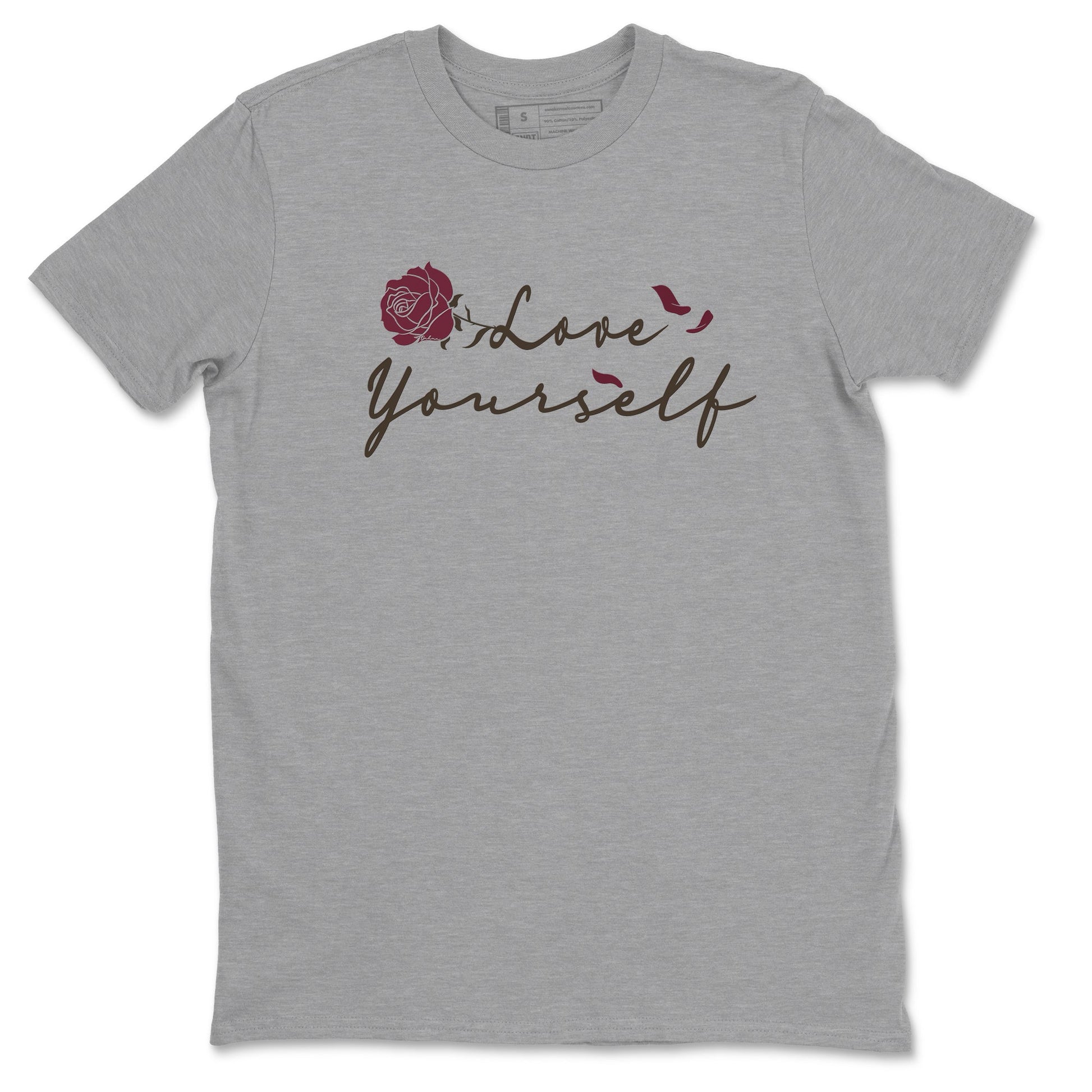 3s A Ma Maniere x Burgundy Crush shirts to match jordans Love Yourself sneaker match tees Air Jordan 3 A Ma Maniere x Burgundy Crush SNRT Sneaker Tees streetwear brand Heather Grey 2 unisex cotton tee