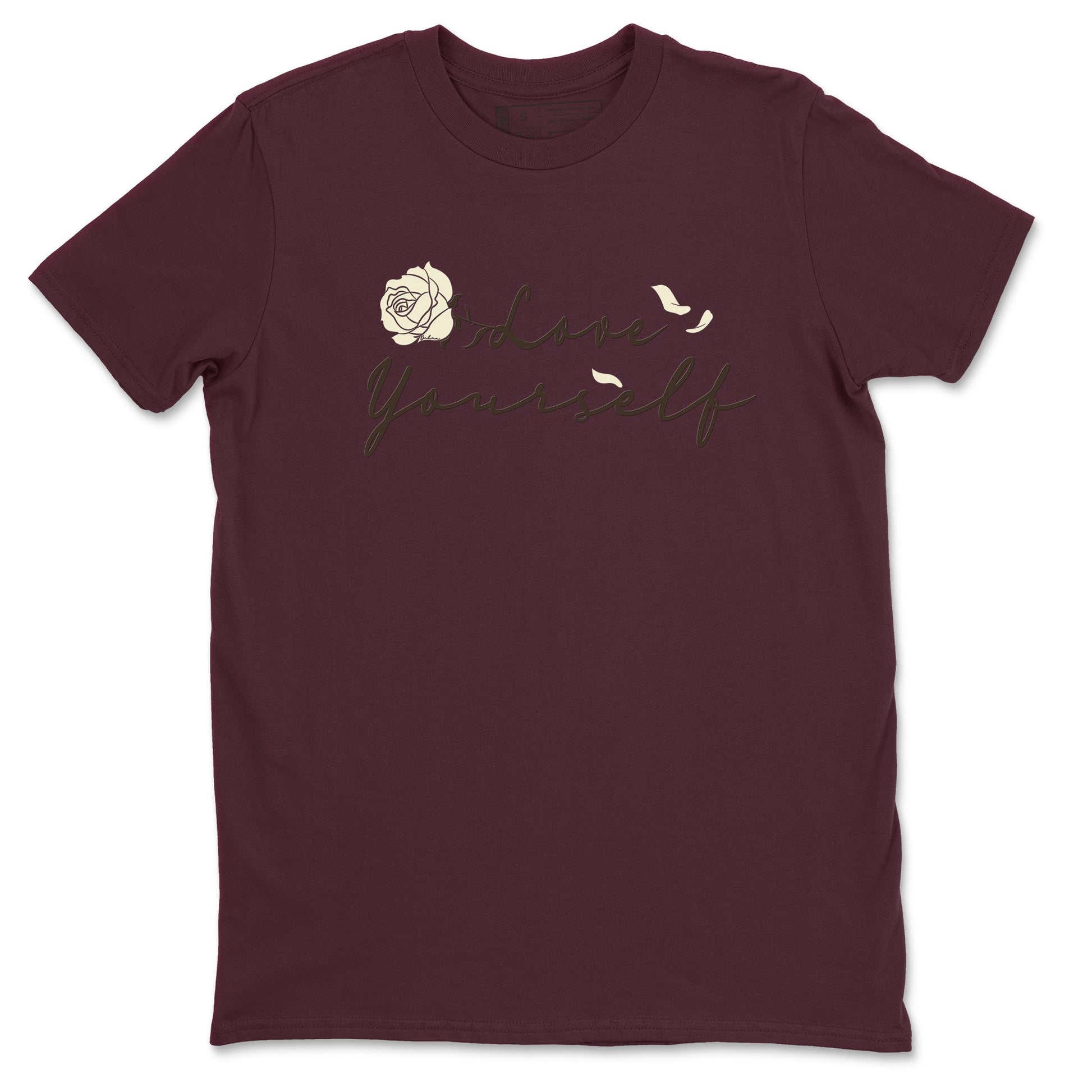 3s A Ma Maniere x Burgundy Crush shirts to match jordans Love Yourself sneaker match tees Air Jordan 3 A Ma Maniere x Burgundy Crush SNRT Sneaker Tees streetwear brand Maroon 2 unisex cotton tee