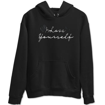 3s Black Cat shirts to match jordans Love Yourself best t shirts to wear with jordans Air Jordan 3 Retro Black Cat match shoes to clothes SNRT Sneaker Tees unisex cotton Black 2 shirts