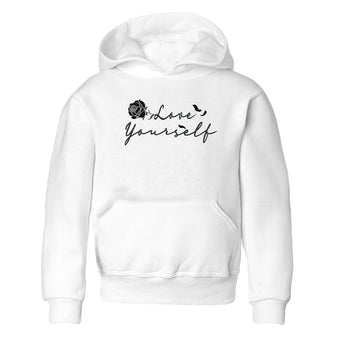 3s Black Cat shirts to match jordans Love Yourself best t shirts to wear with jordans Air Jordan 3 Retro Black Cat match shoes to clothes SNRT Sneaker Tees Youth Baby White 2 tee