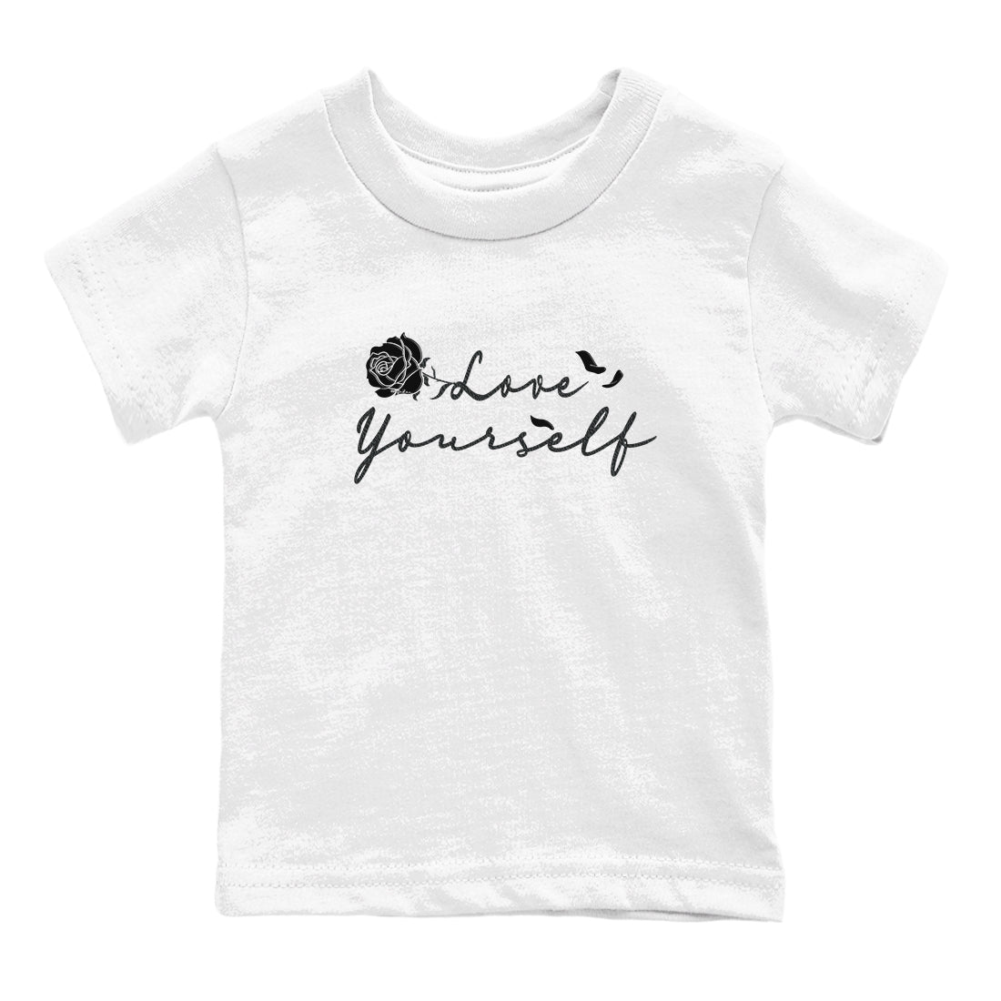 3s Black Cat shirts to match jordans Love Yourself best t shirts to wear with jordans Air Jordan 3 Retro Black Cat match shoes to clothes SNRT Sneaker Tees Youth Baby White 2 tee