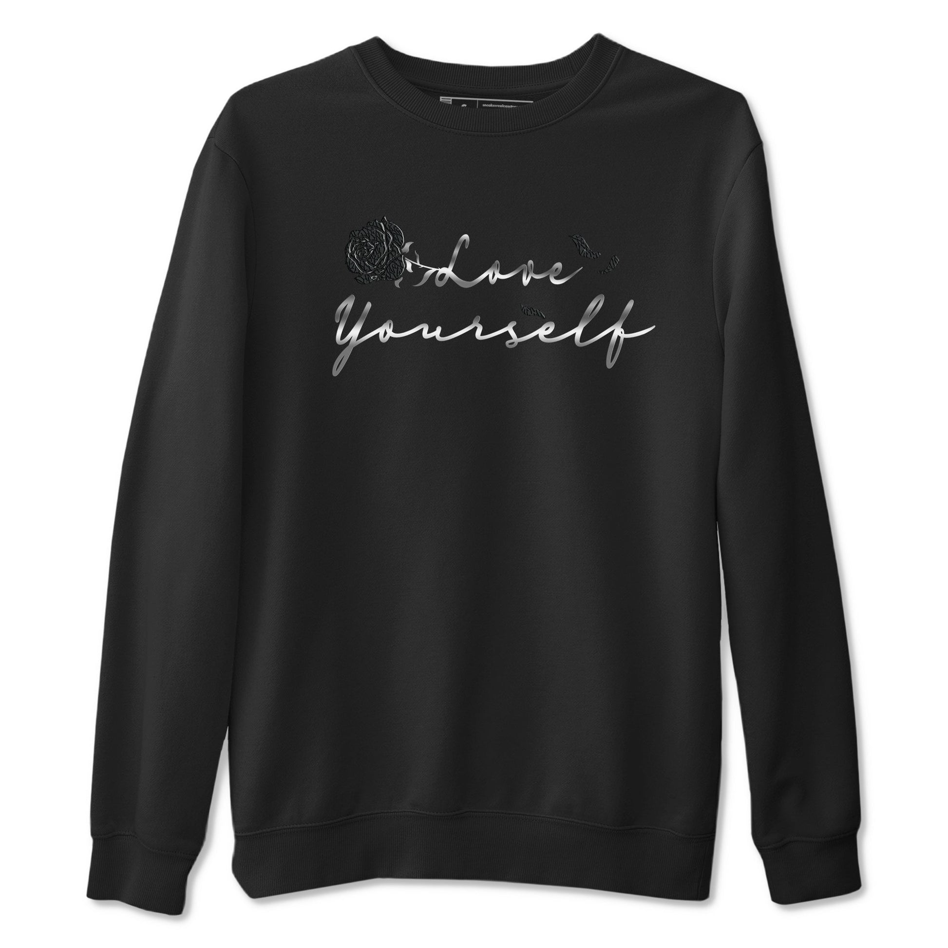 3s Black Cat shirts to match jordans Love Yourself best t shirts to wear with jordans Air Jordan 3 Retro Black Cat match shoes to clothes SNRT Sneaker Tees unisex cotton Black 2 shirts