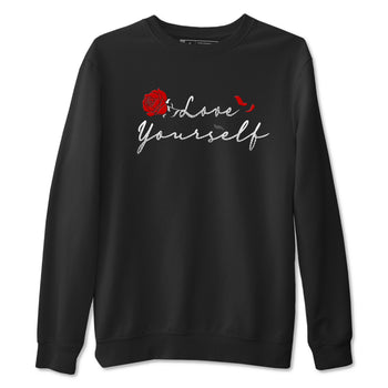 3s Cement Grey shirts to match jordans Love Yourself sneaker match tees Air Jordan 3 Cement Grey SNRT Sneaker Release Tees unisex cotton Black 2 crew neck shirts