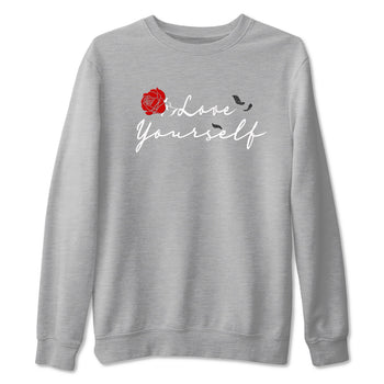 3s Cement Grey shirts to match jordans Love Yourself sneaker match tees Air Jordan 3 Cement Grey SNRT Sneaker Release Tees unisex cotton Heather Grey 2 crew neck shirts