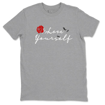 3s Cement Grey shirts to match jordans Love Yourself sneaker match tees Air Jordan 3 Cement Grey SNRT Sneaker Release Tees unisex cotton Heather Grey 2 crew neck shirts