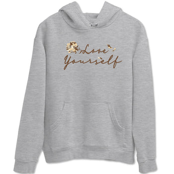 3s Desert Camo shirts to match jordans Love Yourself sneaker match tees Air Jordan 3 Desert Camo SNRT Sneaker Tees streetwear brand Heather Grey 2 unisex cotton tee