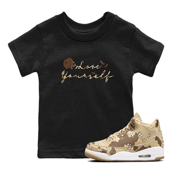 3s Desert Camo shirts to match jordans Love Yourself sneaker match tees Air Jordan 3 Desert Camo SNRT Sneaker Tees streetwear brand Baby and Youth Black 1 cotton tee