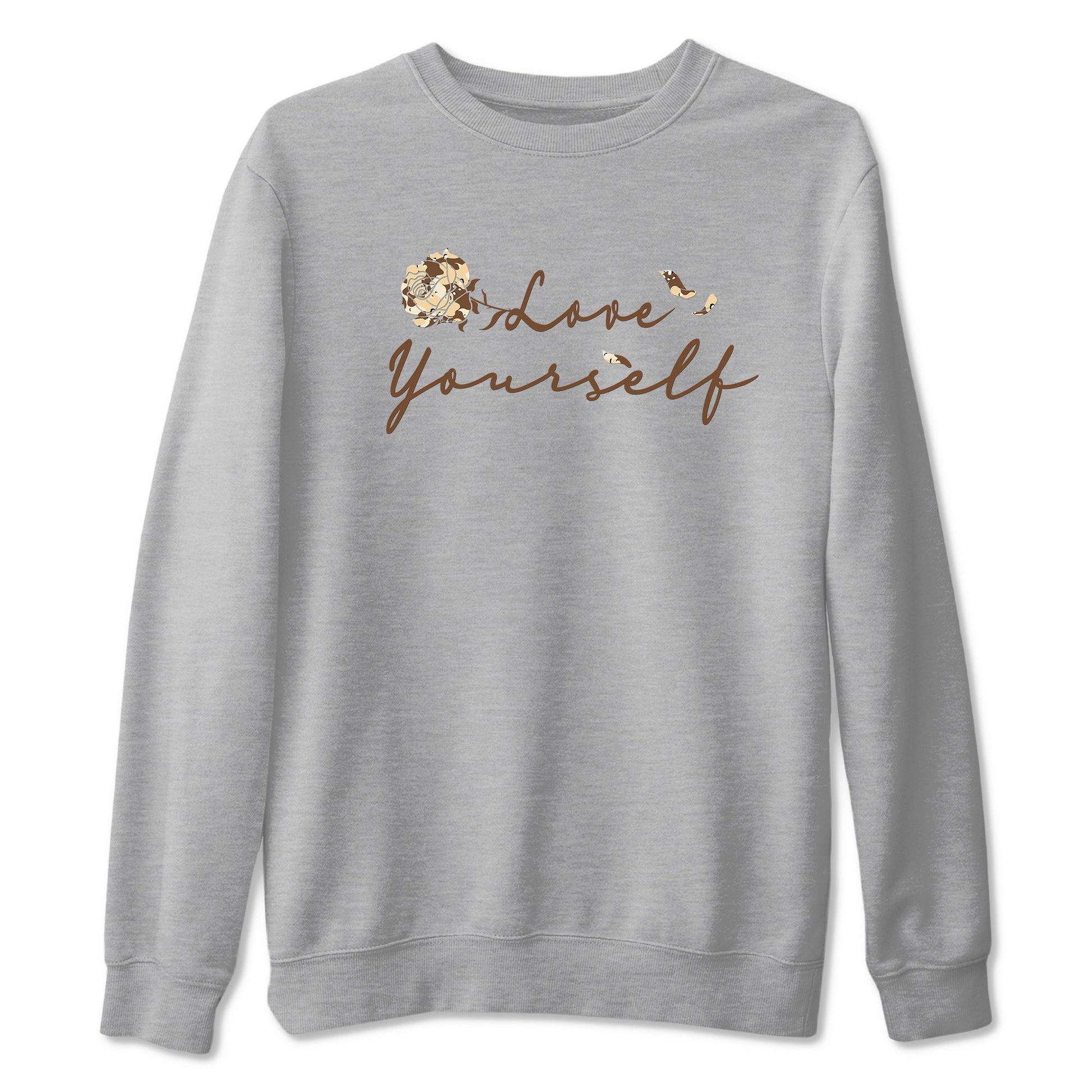 3s Desert Camo shirts to match jordans Love Yourself sneaker match tees Air Jordan 3 Desert Camo SNRT Sneaker Tees streetwear brand Heather Grey 2 unisex cotton tee