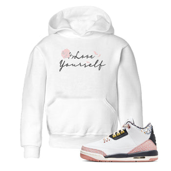 3s Vintage Floral shirt to match jordans Love Yourself sneaker tees Air Jordan 3 GS Vintage Floral SNRT Sneaker Tees baby toddler White 1 cotton Shirt