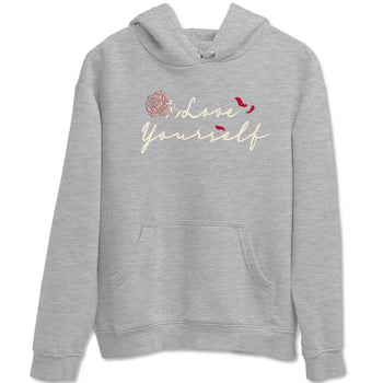 Air Jordan 3 Valentine's Day shirts to match jordans Love Yourself graphic tee Valentines Day best t-shirts to wear with jordans SNRT Sneaker Tees unisex cotton Heather Grey 2 shirts