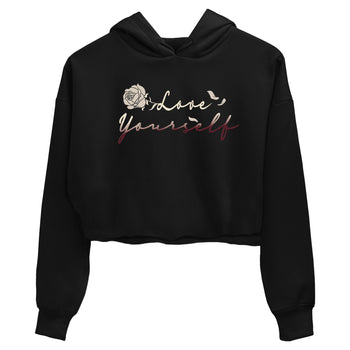 4s A Ma Maniere x "While You Were Sleeping" shirts to match jordans Love Yourself sneaker match tees Air Jordan 4 A Ma Maniere x W.Y.W.S match shoes to clothes SNRT Sneaker Tees unisex cotton Black 2 crop tee