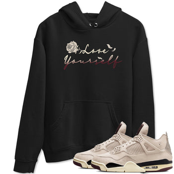 4s A Ma Maniere x "While You Were Sleeping" shirts to match jordans Love Yourself sneaker match tees Air Jordan 4 A Ma Maniere x W.Y.W.S match shoes to clothes SNRT Sneaker Tees unisex cotton Black 1 shirts